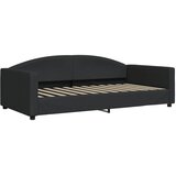  Dnevni krevet na razvlačenje s ladicama crni 100x200 cm tkanina | shoptok.hr