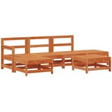  Set lounge namještaja za vrt 6 pcs Vosak Smeđa Masivna borovina - Vosak smeđa bor | shoptok.hr
