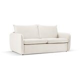 Cosmopolitan Design Kremno bela žametna raztegljiva sedežna garnitura 194 cm Vienna – Cene