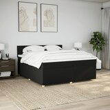  Krevet s oprugama i madracem crni 180x200 cm od tkanine | shoptok.hr
