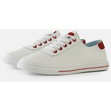 Gemre Women's white perforated lace-up sneakers Ruala | Shoptok.si