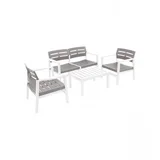 Garnitura Surabaya antracit/bijela (STO+2 STOLICE+SOFA)