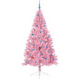 vidaXL Umjetna preddekorirana božićna jelka Roza 240 cm PVC | Shoptok.si