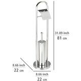 Wenko WC ščetka z držalom za toaletni papir v srebrni barvi Vasto | Shoptok.si