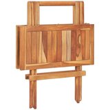  3-dijelni bistro set sa sivim jastucima od masivne tikovine | shoptok.hr