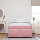 vidaXL Konstrukcija postelje z vzmetnico Roza 120 x 190 cm blago, (5000127014) | Shoptok.si