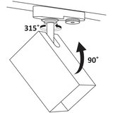 SPOT za šinski sistem SQUARE 3xGU10/10W/230V + 1 m šinski sistem | Eponuda.com
