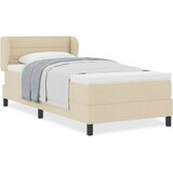  Postelja z vzmetnico Smetana Tkanina 100 x 200 cm Vzmetnica, (22067032) | Shoptok.si