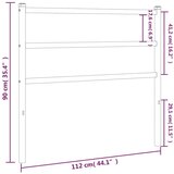  Kovinsko posteljno vzglavje črno 107 cm, (21142470) | Shoptok.si