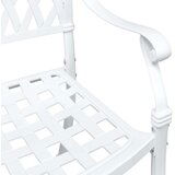  3-delni vrtni bistro set v beli barvi iz litega aluminija, (22015343) | Shoptok.si
