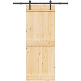 vidaXL Klizna vrata s priborom za montažu 80 x 210 cm masivna borovina | shoptok.hr