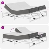  Električni podesivi okvir kreveta Bijela 180 x 200 cm Čelik | shoptok.hr