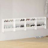 vidaXL Stenska omara za čevlje 4 kosi bela 60x18x60 cm iverna pl., (20709668) | Shoptok.si