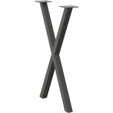 vidaXL Noge za blagovaonski stol u obliku slova X 2 kom antracit | shoptok.hr