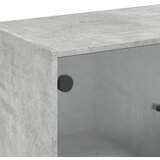  Bočni ormarić sa staklenim vratima boja betona 68x37x75,5 cm | shoptok.hr