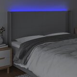  LED uzglavlje svjetlosivo 163 x 16 x 118/128 cm od tkanine | shoptok.hr