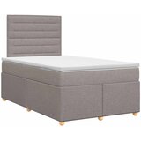  Boxspring krevet s madracem Sivosmeđa 120 x 190 cm Tkanina Slike