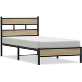 Maison Chic Posteljni okvir - Enojna postelja - Postelja za odrasle brez vzmetnice hrast 100x200 cm inženirski les-J7204, (21767699) Cene