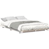 vidaXL Posteljni okvir Bela 140 x 190 cm Trdna borovina | Shoptok.si