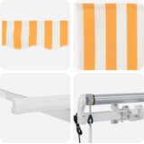  Skrovita tenda Žuta i bijela 350x200 cm 350 x 200 cm | shoptok.hr