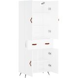  Visoka komoda bijela 69,5x34x180 cm konstruirano drvo | shoptok.hr