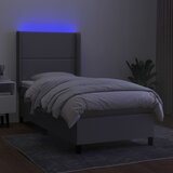  box spring s madracem LED svjetlosivi 90x200 cm tkanina | shoptok.hr