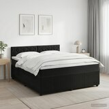  Boxspring krevet s madracem Crna 140 x 200 cm Baršun | shoptok.hr