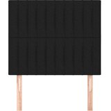  Uzglavlje Crno 90x5x118/128 cm Tkanina | shoptok.hr