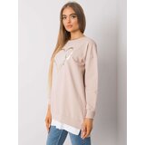 RUE PARIS Tunic-RV-TU-7258.40P-Beige | Shoptok.si