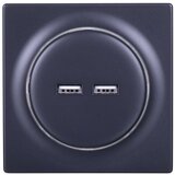 Fibaro FGWU-021-8 socket-outlet 2x USB Black | shoptok.hr