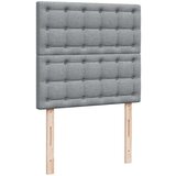 vidaXL Box spring postelja z vzmetnico svetlo siv 100x200 cm blago, (21291889) | Shoptok.si