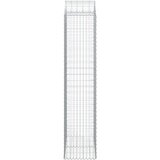 vidaXL Obokana gabonska košara 100x50x220/240 cm pocinkano železo | Shoptok.si