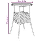 vidaXL 3-dijelni vrtni set za objedovanje Crni Poliratan | shoptok.hr