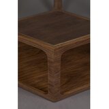 Dutchbone Klubska mizica s stekleno mizno ploščo v temni naravni barvi 80x92,5 cm Sita – | Shoptok.si