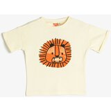 Koton Baby Boy Short Sleeve Crew Neck Lion Printed T-Shirt 3smb10280tk cene