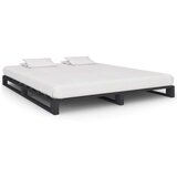  Za krevet od paleta od masivne borovine sivi 160 x 200 cm | shoptok.hr