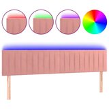  Posteljno vzglavje roza 160x5x78/88 cm žamet | Shoptok.si