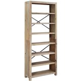  Knjižna omara 7-nadstropna 80x30x200 cm trden akacijev les, (20705281) | Shoptok.si