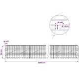  Gabion s žicom debljine 5 mm i mrežom 5x10 cm 1200x10x50 cm | shoptok.hr