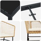  Set od 5 vrtnih stolova za objedovanje s jastučićima smeđa poli ratan | shoptok.hr