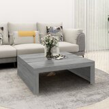 vidaXL Klubska mizica siva sonoma 100x100x35 cm konstruiran les Cene