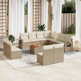 vidaXL 12-dijelni set vrtnih sofa od poliratana s jastucima bež | shoptok.hr
