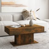  Stolić za kavu dimljeni hrast 96 x 50 x 45 cm konstruirano drvo | shoptok.hr