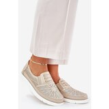 EVENTO Boto Women's Slip-On Perforated Shoes Gold Azethia | Shoptok.si