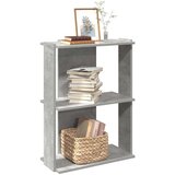 vidaXL Knjižna omara 3-nadstropna beton. siva 60x30x80 cm inž. les | Shoptok.si