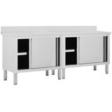  Radni stolovi s kliznim vratima 2 kom 200x50x(95-97)cm cm čelik | Eponuda.com