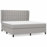 Maison Chic Box spring postelja - Vzmetna postelja z vzmetnico svetlo siva 180x200 cm blago SL7287, (21902877) | Shoptok.si