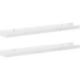  Zidne police 2 kom visoki sjaj bijele 60 x 9 x 3 cm | shoptok.hr