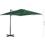  Konzolni suncobran s aluminijskom šipkom zeleni 250 x 250 cm | shoptok.hr