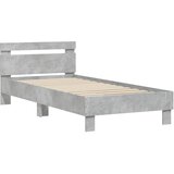  Okvir kreveta s uzglavljem siva boja betona 75x190 cm drveni | shoptok.hr